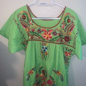 Embroidered Mexican Dress